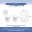 Ver imagem 3 de Tampa Vaso Sanitário Poliester Acrilico Loren One Branco para Bacia Lorenzetti