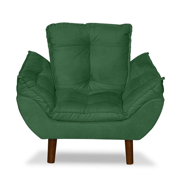 Mini Poltrona Cadeira Infantil de Criança Suede Verde Pés Palito Mini Poltrona Cadeira Infantil de Criança Suede Verde Pés Palito