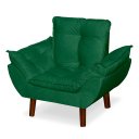 Ver imagem 3 de Mini Poltrona Cadeira Infantil de Criança Suede Verde Pés Palito