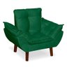 Mini Poltrona Cadeira Infantil de Criança Suede Verde  Pés Palito - 6