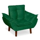 Ver imagem 6 de Mini Poltrona Cadeira Infantil de Criança Suede Verde Pés Palito