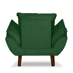 Mini Poltrona Cadeira Infantil de Criança Suede Verde  Pés Palito - 3