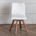 Ver imagem 3 de Kit 2 Cadeiras Cloud Giratória, Pés Chocolate, Tecido Linho Cor Cru