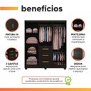 Ver imagem 4 de Guarda Roupas Casal 6 Portas 3 Gavetas com Chave Tami