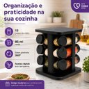 Ver imagem 2 de Conj Porta Condimentos de Vidro Giratorio c/12 Potes de 85ml - CM4