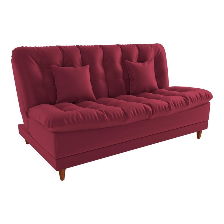 Sofá Cama 3 Lugares 1,85 Mts Duda Matrix Vinho Sofá Cama 3 Lugares 1,85 Mts Duda Matrix Vinho