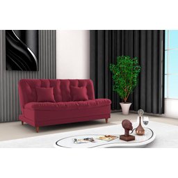 Sofá Cama 3 Lugares 1,85 Mts Duda Matrix Vinho - 2
