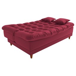 Sofá Cama 3 Lugares 1,85 Mts Duda Matrix Vinho - 4