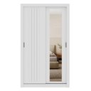 Ver imagem 6 de Guarda Roupa Solteiro 2 Portas Darvi Lux 2 Gavetas Carraro Ripado Branco