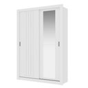 Ver imagem 5 de Guarda Roupa Solteiro 2 Portas Darvi Lux 2 Gavetas Carraro Ripado Branco