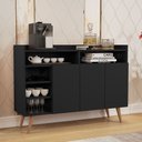 Ver imagem 2 de Armário Balcão Buffet Aparador Retrô 3 Portas Giga Móveis Celta Preto