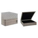 Ver imagem 2 de Conjunto Cama Box Baú Casal e Colchão Ortobom Airtech Molas Ensacadas Bege