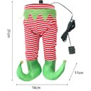 Ver imagem 2 de Pernas Duende Arvore Natal Enfeite Elfo Natalino Decoraçao Se Movimenta Casa Loja Janela Comemoraçao