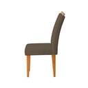 Ver imagem 5 de Kit 2 Cadeiras Estofadas de Jantar Azaléia - MDF em Veludo Pés em Madeira - Vintage Decor - Marrom