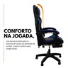 Cadeira Gamer Stillus Ergonômica com Apoio para Os Pés - Azul - 1 + E-book - 5