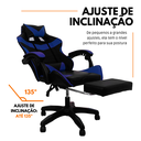 Ver imagem 6 de Cadeira Gamer Stillus Ergonômica com Apoio para Os Pés - Azul - 1 + E-book