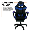 Ver imagem 3 de Cadeira Gamer Stillus Ergonômica com Apoio para Os Pés - Azul - 1 + E-book