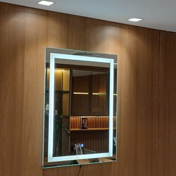 Espelho Decorativo de Luxo 60x80cm | Iluminado Led Frio 6000k | Touch Screen | Jateado | - 1