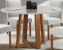 Ver imagem 2 de Mesa de Jantar Redonda 1,10x1,10m - Jasmin - Requinte Salas