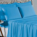 Ver imagem 3 de Jogo de Cama Casal Viúva Nobre 4 Peças Malha 100% Algodão - Turquesa