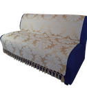 Ver imagem 2 de Capa manta sofá sala xalé dourada jacquard 0,90x1,80