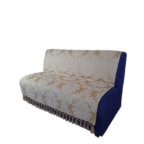 Capa manta sofá sala xalé dourada jacquard 0,90x1,80