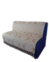 Ver imagem 1 de Capa manta sofá sala xalé dourada jacquard 0,90x1,80