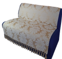 Ver imagem 3 de Capa manta sofá sala xalé dourada jacquard 0,90x1,80