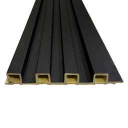 Painel Ripado Wpc Interno Wave Cor: Preto 1,45m X 16cm (0,21m²) Woopo - 5