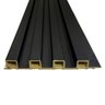 Painel Ripado Wpc Interno Wave Cor: Preto 1,45m X 16cm (0,21m²) Woopo - 5