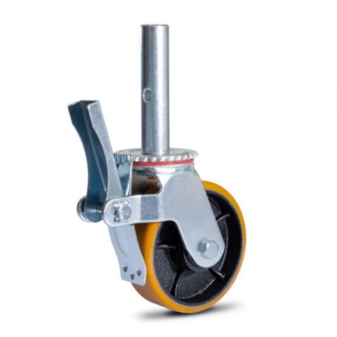 Rodas para Andaimes Tubular com Trava em Pu 6x2 350 Kg