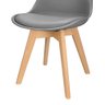 2x Cadeira Charles Eames Leda Design Wood Estofada Base Madeira Cinza - 5
