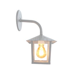Arandela Blumenau Colonial Nina Quadrada Vidro Liso E27 Bivolt Branco - 3