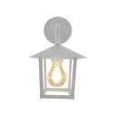 Ver imagem 4 de Arandela Blumenau Colonial Nina Quadrada Vidro Liso E27 Bivolt Branco