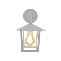 Arandela Blumenau Colonial Nina Quadrada Vidro Liso E27 Bivolt Branco - 4