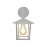 Arandela Blumenau Colonial Nina Quadrada Vidro Liso E27 Bivolt Branco - 4