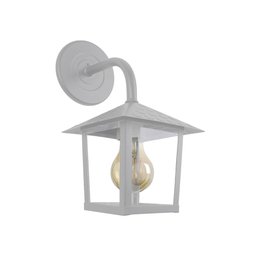 Arandela Blumenau Colonial Nina Quadrada Vidro Liso E27 Bivolt Branco - 2