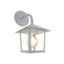 Ver imagem 1 de Arandela Blumenau Colonial Nina Quadrada Vidro Liso E27 Bivolt Branco