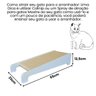 Arranhador de Gato Mdf Inclinado Sisal - Branco - 2