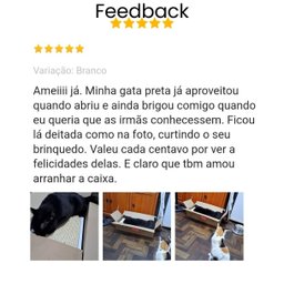Arranhador de Gato Mdf Inclinado Sisal - Branco - 6
