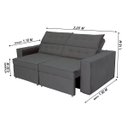 Ver imagem 4 de Sofá Austrália 3,00m 5 Lugares Retrátil e Reclinável D35 - Cinza