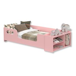 Mini Cama Infantil Montessoriana Aconchego com Nicho e Colchão:rosa - 6