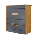 Ver imagem 1 de Cômoda 4 Gavetas Dhara Freijó Cinza 997031 Moval