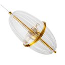 Ver imagem 2 de Lustre Pendente Nordecor Miza Oli 2954 Ouro Brilho Led Bivolt