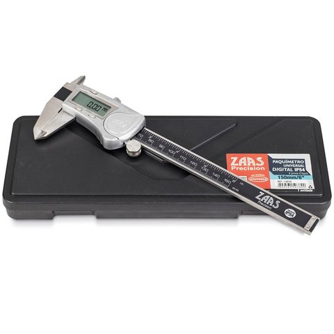 Paquímetro Digital com Proteção Ip54 - 150mm/6" - Resolução 0,01mm - 01,0016 - Zaas