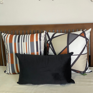 Capa de Almofada Retangular Suede:preto