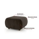 Ver imagem 6 de Sofá 3 Lugares e Puff para Sala Orgânico Nara Base Fixa Suede D03 - D'Rossi