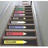 Adesivo Decorativo Escada de Escolas Lápis de Cor Inglês - 1