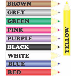 Adesivo Decorativo Escada de Escolas Lápis de Cor Inglês - 2