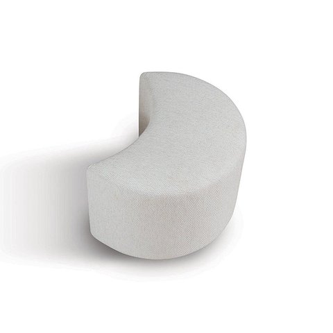 Puff para Sala de Estar 40cm X 50cm Linho Branco